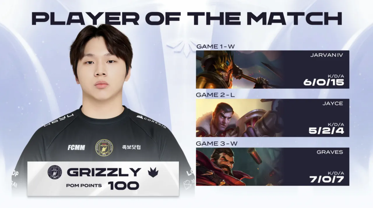 GEN vs BFX 경기 POM: BFX Grizzly 이미지 1